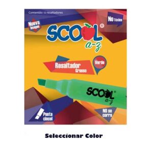 Resaltador Grueso Scool Caja12