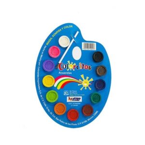 Acuarela Escolar Colorcitos Base Cartón /12 colores