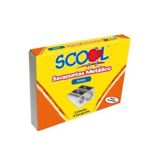 Sacapuntas doble Metálico Hacha Scool / Caja 12