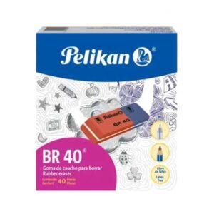 Goma Caucho Pelikan Br40 Roja/azul Caja 40