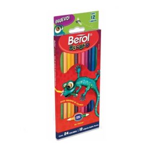 Colores redondos Berol 12 colores doble largos