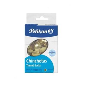 Chincheta Pelikan Dorada / Caja Con 100