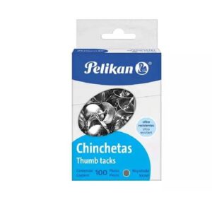 Chincheta Pelikan Plateada / Caja Con 100