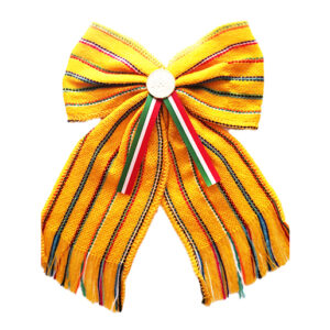 Moños Corbatín Tricolor Amarillo