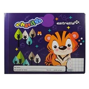Cuaderno Italiano Preescolar Cuadro 10mm Estrella Chavitos / 72 hojas