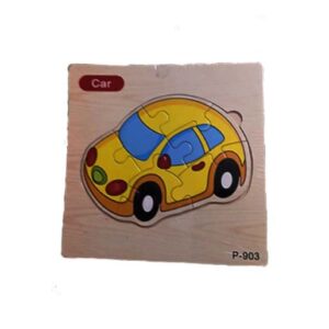 Carro Rompecabezas de 6 piezas de madera