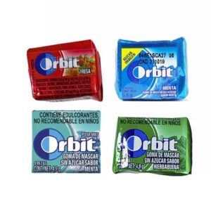 Planilla Goma de mascar sin azúcar orbit 4 pastillas