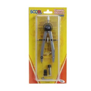 cONaDPATADORcORTO Compás Metálico de Precisión Corto con adaptador Scool
