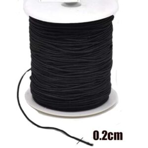 redondo 02Negro Elástico Redondo 0.2cm Negro / metro