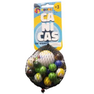 Red de canicas tamaños y colore surtidos