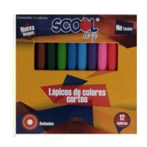 Colores redondos de madera Cortos con 12