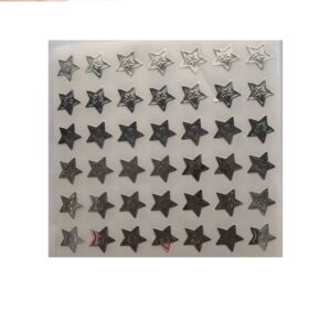 stickerEstrella chicas Sticker estrella Chica de Plata Metálico/ Paquete con 189